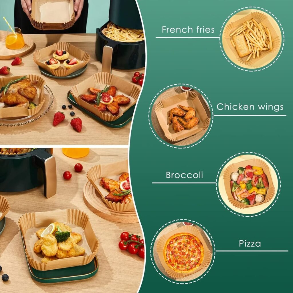 Disposable Air Fryer Paper Liners — Mess-Free Cooking Made Easy!